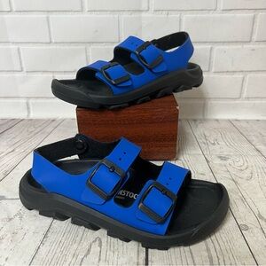 Birkenstock Mogami Milano Sandals Kids Size 31 US 13 Ultra Blue Black Slingback